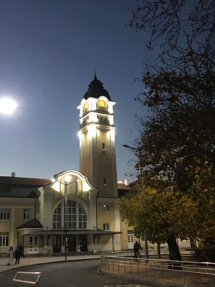 Burgas Central Beach with umbrellas