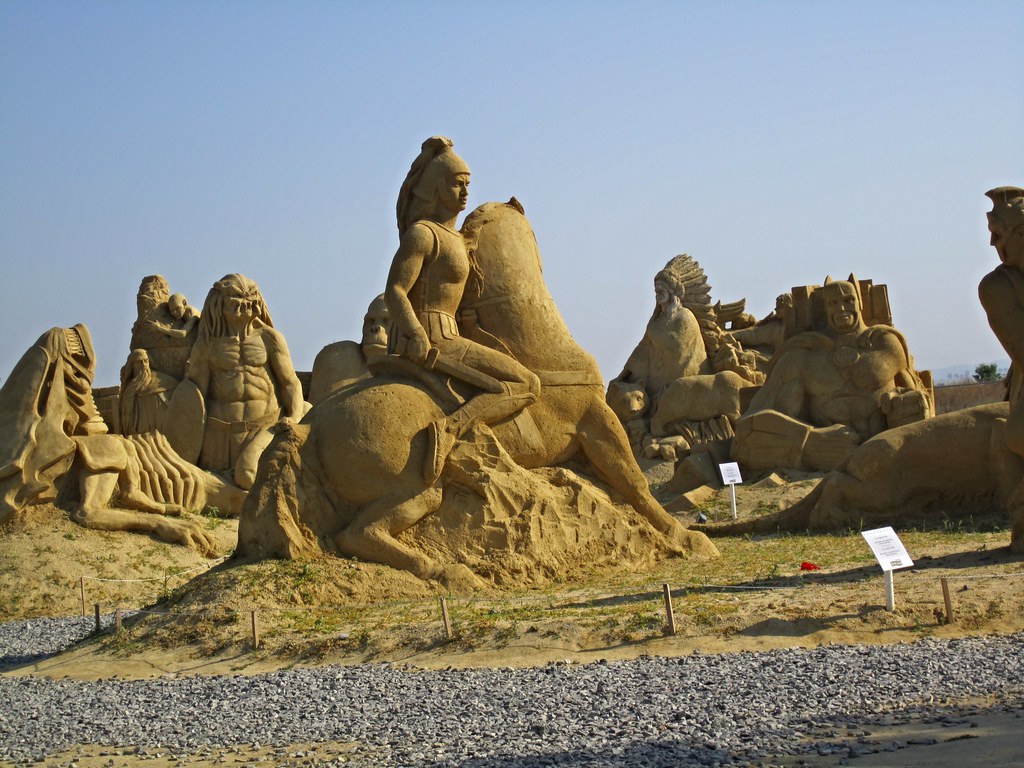 Sand sculptures at Burgas Sand Festival